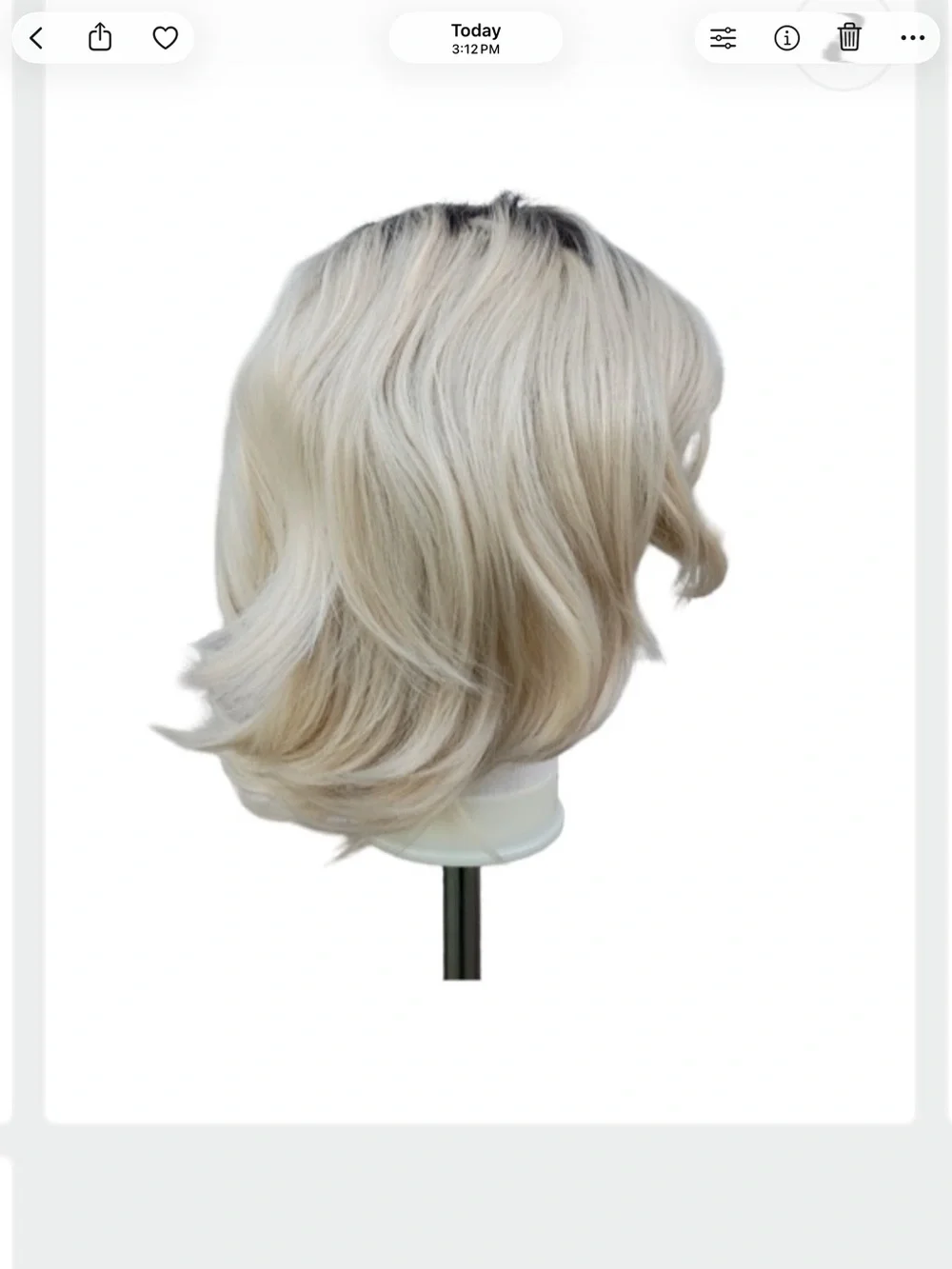 Blonde Short Wavy Wig with Side Bangs
